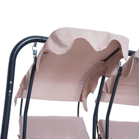 Rootz Swing 2-Zits – Beige – Stahl, Polyester – 66,93 cm x 53,54 cm x 66,93 cm