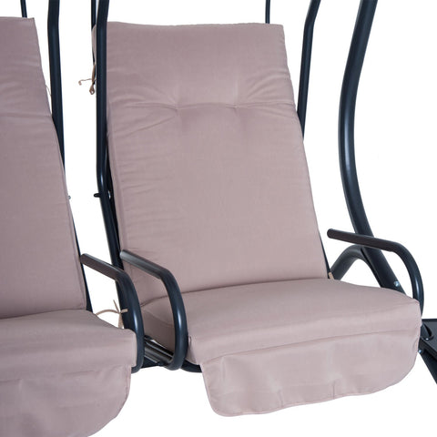 Rootz Swing 2-Zits – Beige – Stahl, Polyester – 66,93 cm x 53,54 cm x 66,93 cm