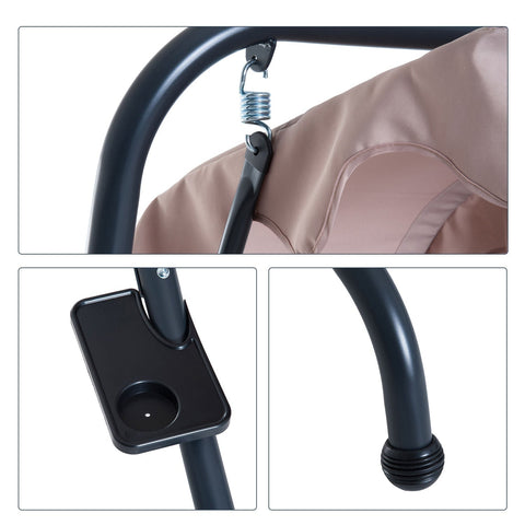 Rootz Swing 2-Zits – Beige – Stahl, Polyester – 66,93 cm x 53,54 cm x 66,93 cm