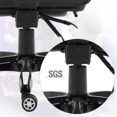 Rootz Executive Gaming Chair - White, Black - Synthetic, Metal - 27.55 cm x 25.59 cm x 45.27 cm