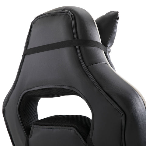 Rootz Executive Gaming Chair - White, Black - Synthetic, Metal - 27.55 cm x 25.59 cm x 45.27 cm