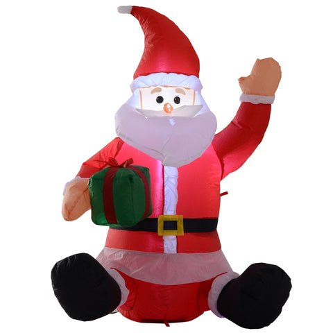 Rootz LED Santa - Red - Polyester - 27.56 cm x 19.69 cm x 47.24 cm
