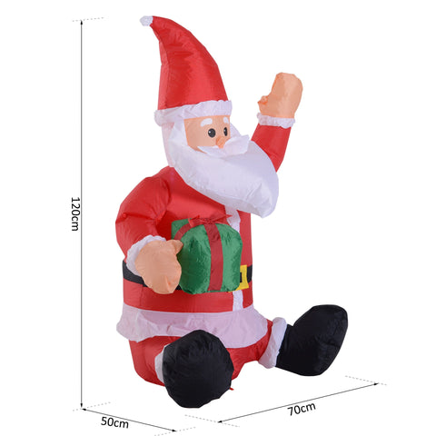 Rootz LED Santa - Red - Polyester - 27.56 cm x 19.69 cm x 47.24 cm