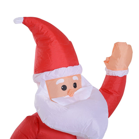 Rootz LED Santa - Red - Polyester - 27.56 cm x 19.69 cm x 47.24 cm