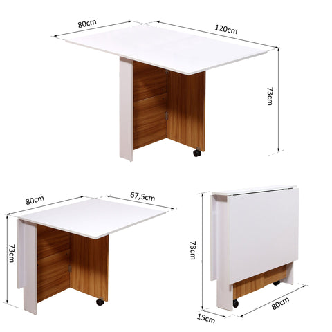 Rootz Table Table - Oak, White - Chipboard, Metal - 47.24 cm x 31.5 cm x 28.74 cm