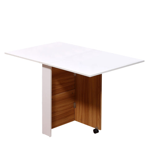 Rootz Table Table - Oak, White - Chipboard, Metal - 47.24 cm x 31.5 cm x 28.74 cm