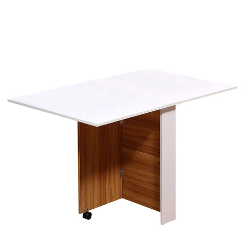 Rootz Table Table - Oak, White - Chipboard, Metal - 47.24 cm x 31.5 cm x 28.74 cm
