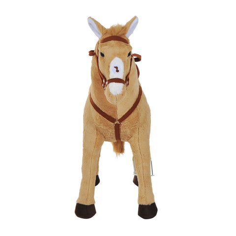 Rootz Riding Horse - Beige - Plush, Metal, Pp Cotton - 33.46 cm x 11.02 cm x 23.62 cm