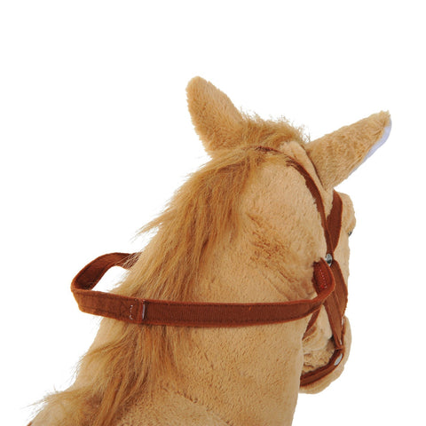 Rootz Riding Horse - Beige - Plush, Metal, Pp Cotton - 33.46 cm x 11.02 cm x 23.62 cm