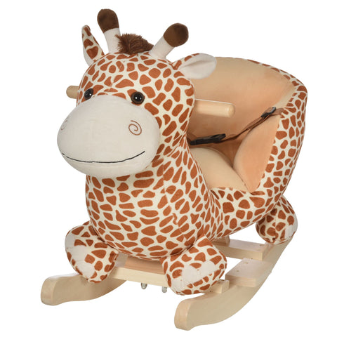 Rootz Rocking Horse - Brown - Metal, Wood, Plush - 23.62 cm x 12.99 cm x 17.71 cm