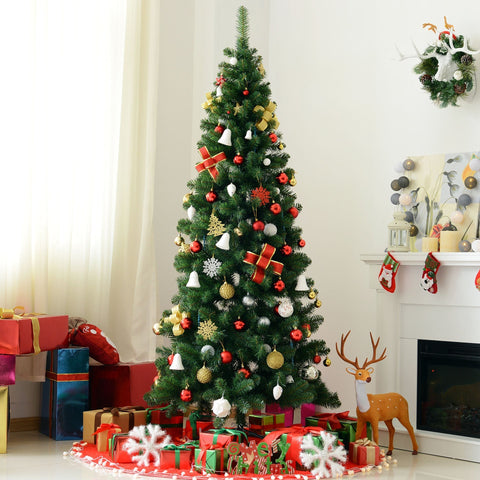 Rootz Artificial Christmas Tree - Green - PVC, Metal - 31.89 cm x 31.89 cm x cm