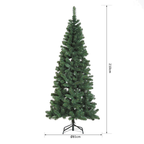 Rootz Artificial Christmas Tree - Green - PVC, Metal - 31.89 cm x 31.89 cm x cm