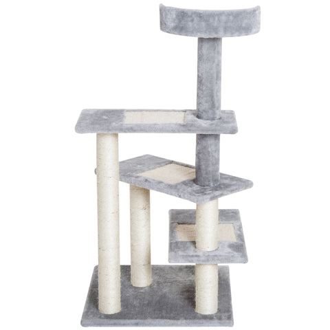 Rootz Gallon Jug Scratching Post Cat Tree - Biege, Gray - Chipboard, Plush, Sisal - 18.9 cm x 18.9 cm x 39.17 cm