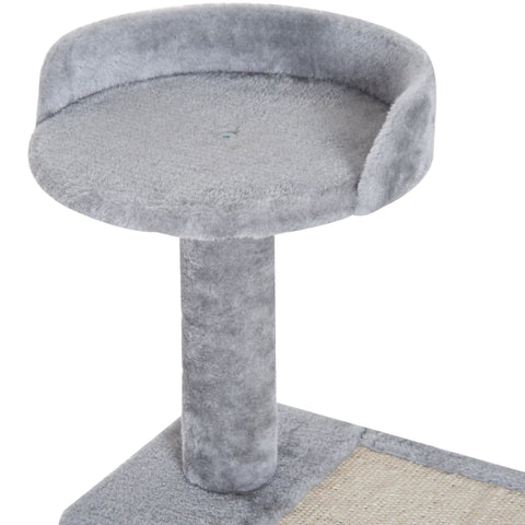 Rootz Gallon Jug Scratching Post Cat Tree - Biege, Gray - Chipboard, Plush, Sisal - 18.9 cm x 18.9 cm x 39.17 cm