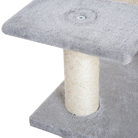 Rootz Gallon Jug Scratching Post Cat Tree - Biege, Gray - Chipboard, Plush, Sisal - 18.9 cm x 18.9 cm x 39.17 cm