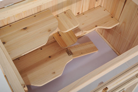 Rootz Small Animal Cage - Brown - Wood, Plexiglass, Metal - 23.62 cm x 15.74 cm x 31.49 cm