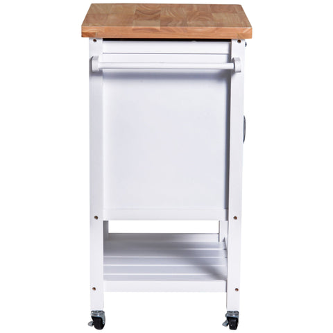Rootz Serving Trolley Kitchen - White - Engineered Wood, Rubber, Wood - 17.91 cm x 12.79 cm x 2.4 cm