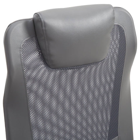 Rootz Office chair Executive - Gray - Foam, Leather, Metal - 25.59 cm x 23.94 cm x 48.03 cm