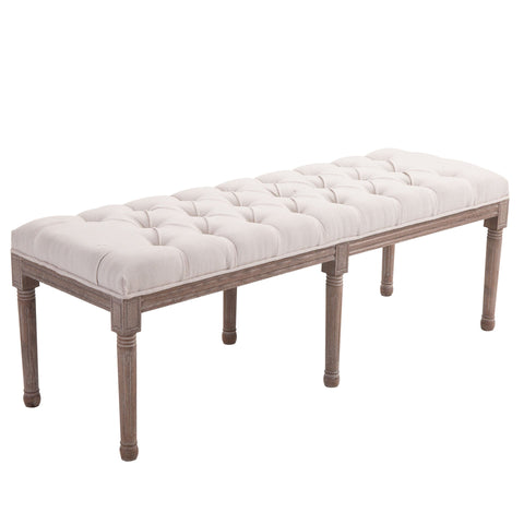 Rootz Gestoffeerde Sofa - Beige, Naturel - Schuim, Linnen, Hout - 55,91 cm x 18,5 cm x 20,08 cm