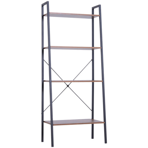 Rootz Standing Shelf - Black, Brown - Engineered Wood, Steel - 23.62cm x 13.77cm x 57.08cm