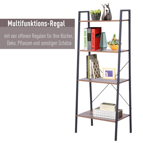 Rootz Standing Shelf - Black, Brown - Engineered Wood, Steel - 23.62cm x 13.77cm x 57.08cm