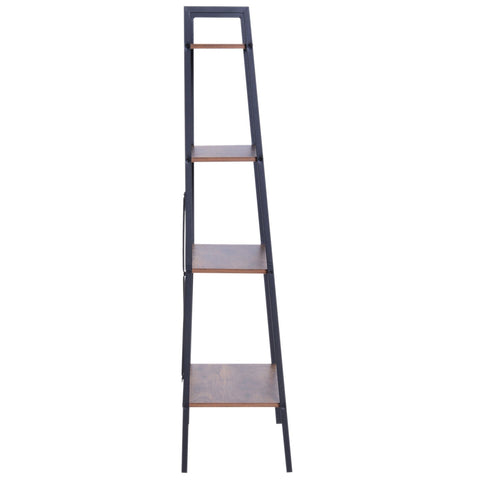 Rootz Standing Shelf - Black, Brown - Engineered Wood, Steel - 23.62cm x 13.77cm x 57.08cm