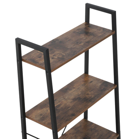 Rootz Standing Shelf - Black, Brown - Engineered Wood, Steel - 23.62cm x 13.77cm x 57.08cm