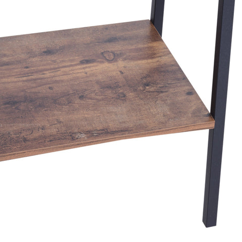 Rootz Standing Shelf - Black, Brown - Engineered Wood, Steel - 23.62cm x 13.77cm x 57.08cm