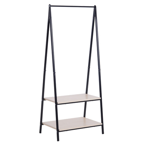 Rootz Clothes Rack - Black - Engineered Wood, Steel - 25.19 cm x 16.73 cm x 58.66 cm
