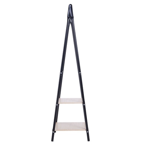 Rootz Clothes Rack - Black - Engineered Wood, Steel - 25.19 cm x 16.73 cm x 58.66 cm