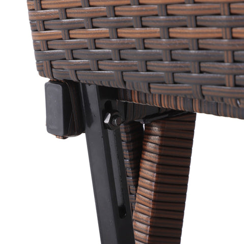 Rootz 2-seater garden sofa - Brown, Beige - Steel, Polyrattan, Polyester - 50.78 cm x 25.98 cm x 26.37 cm