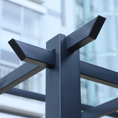 Rootz Rose Pavillion - Black - Metal - 118.11 cm x 118.11 cm x 90.55 cm