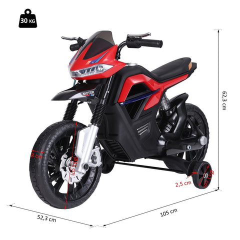 Rootz Children's electric motorcycle - Red - Plastic, Metal - 41.33 cm x 23.62 cm x 24.52 cm