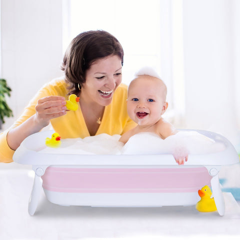 Rootz Badewanne für Babys – Rosa – Kunststoff, Gummi – 31,49 cm x 18,89 cm x 8,26 cm