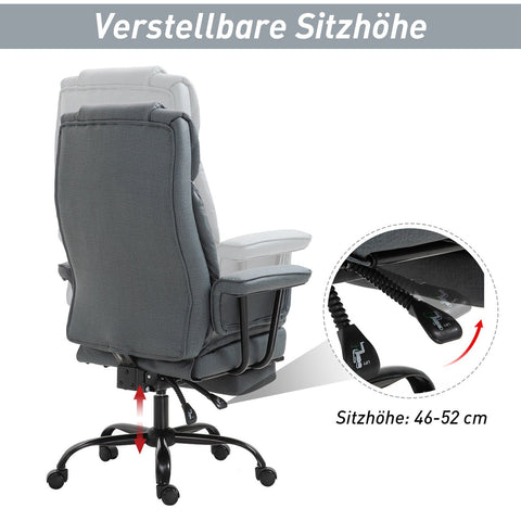 Rootz Executive Chair - Grijs - Staal, Mdf, Foam - 26,77 cm x 31,5 cm x 49,6 cm