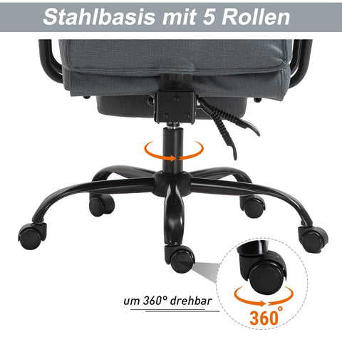 Rootz Executive Chair - Grijs - Staal, Mdf, Foam - 26,77 cm x 31,5 cm x 49,6 cm