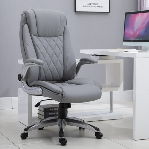 Rootz Executive Chair - Gray - Foam, Plastic, Mdf - 27.36 cm x 29.92 cm x 47.64 cm
