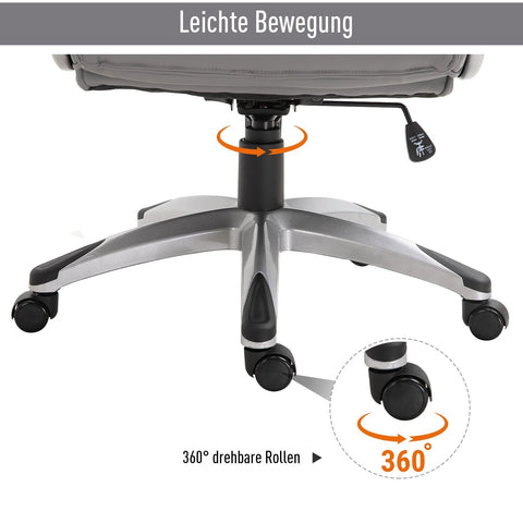 Rootz Executive Chair - Gray - Foam, Plastic, Mdf - 27.36 cm x 29.92 cm x 47.64 cm