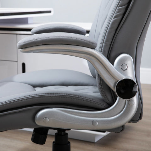 Rootz Executive Chair - Gray - Foam, Plastic, Mdf - 27.36 cm x 29.92 cm x 47.64 cm