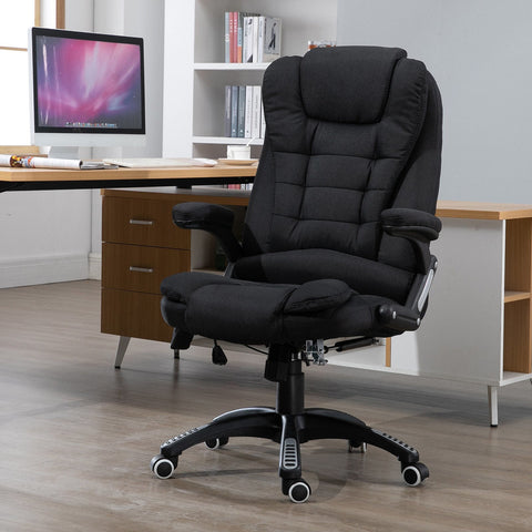 Rootz Executive Chair - Black - Linen, Foam, Nylon - 26.38 cm x 26.38 cm x 49.6 cm