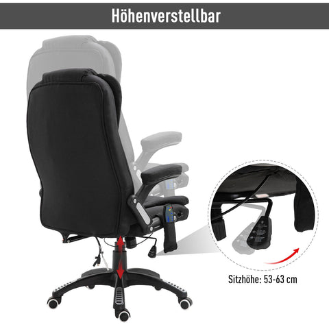 Rootz Executive Chair - Black - Linen, Foam, Nylon - 26.38 cm x 26.38 cm x 49.6 cm