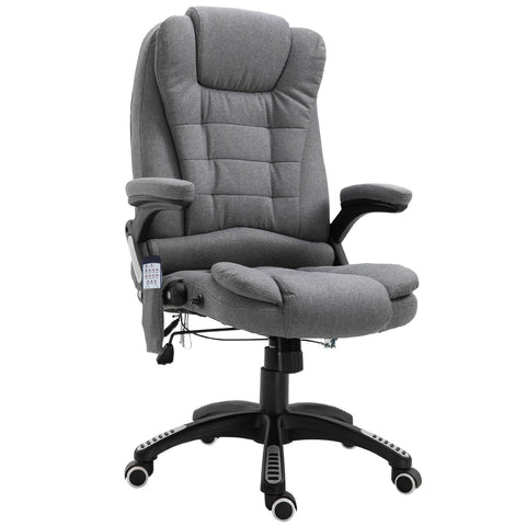 Rootz Executive Chair - Gray - Linen, Foam, Nylon - 26.38 cm x 26.38 cm x 49.6 cm
