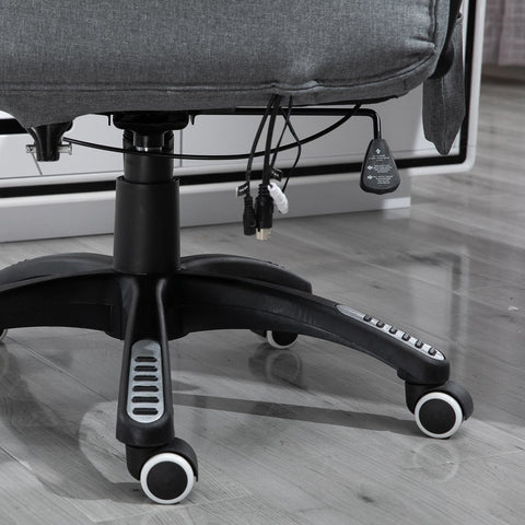 Rootz Executive Chair - Gray - Linen, Foam, Nylon - 26.38 cm x 26.38 cm x 49.6 cm