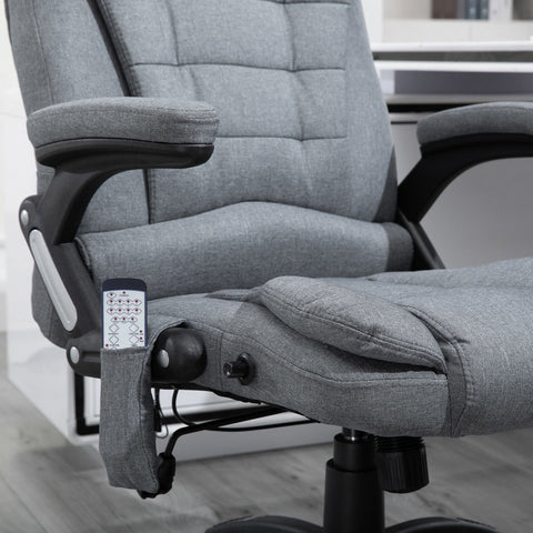 Rootz Executive Chair - Gray - Linen, Foam, Nylon - 26.38 cm x 26.38 cm x 49.6 cm