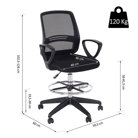 Rootz Executive Chair - Black - Mesh, Plastic, Metal - 23.42 cm x 23.62 cm x 49.61 cm