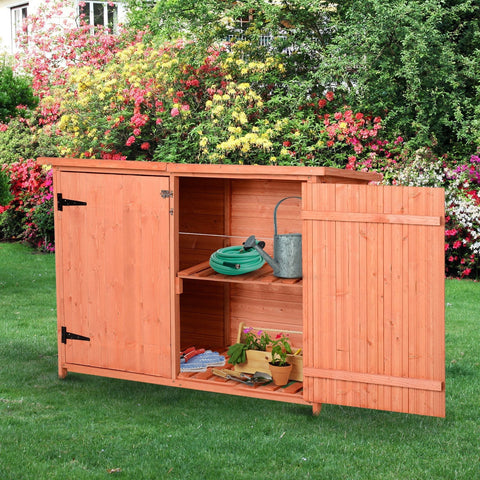 Rootz Garden Shed With Planks - Natural - Spruce, Wood - 50.39 cm x 19.68 cm x 35.43 cm