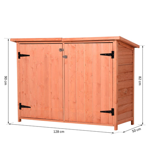 Rootz Garden Shed With Planks - Natural - Spruce, Wood - 50.39 cm x 19.68 cm x 35.43 cm