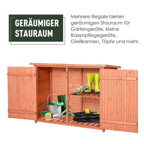 Rootz Garden Shed With Planks - Natural - Spruce, Wood - 50.39 cm x 19.68 cm x 35.43 cm