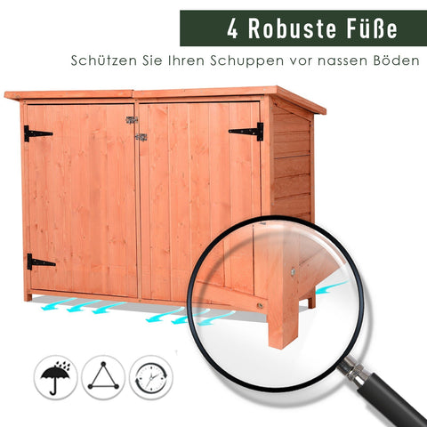 Rootz Garden Shed With Planks - Natural - Spruce, Wood - 50.39 cm x 19.68 cm x 35.43 cm