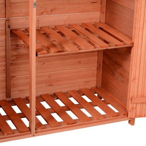 Rootz Garden Shed With Planks - Natural - Spruce, Wood - 50.39 cm x 19.68 cm x 35.43 cm